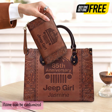 [Free delivery]  85th Anniversary Jeep Girl Personalized Leather Bag + Free Leather Wallet TN2407261404