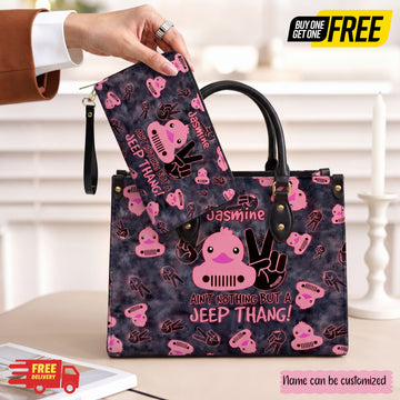 [Free delivery] Jeep Thang Personalized Leather Bag + Free Matching Wallet TN2407261658