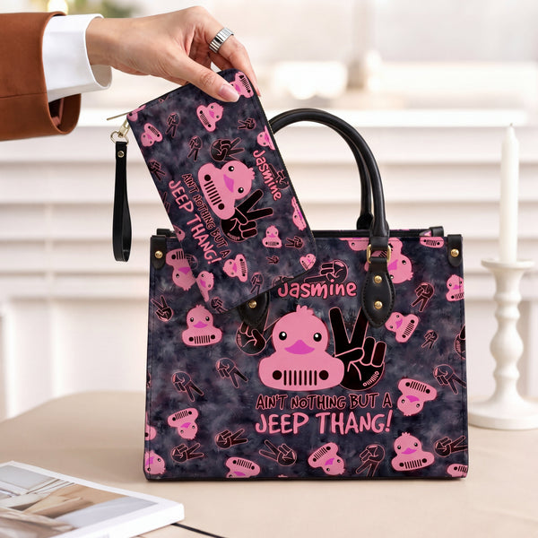 [Free delivery] Jeep Thang Personalized Leather Bag + Free Matching Wallet TN2407261658
