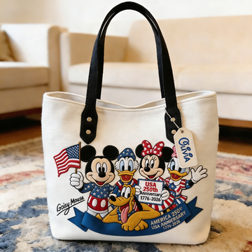 MkMo 250th Anniversary Group Of American Friends - Personalized Tote Bag - Independence Gift For Movie Fans