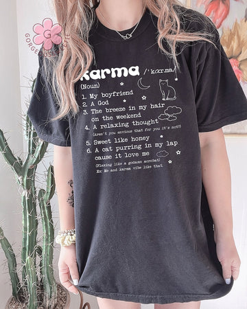 Karma Dictionary Shirt, Karma is My Boyfriend, Karma is a God, Midnights Taylor Swiftie Merch, Swiftie Gift, Karma is my Boyfriend