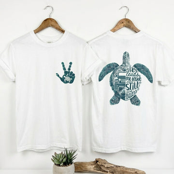He Leads Me Beside Still Waters Turtle T-Shirt TN2407261036