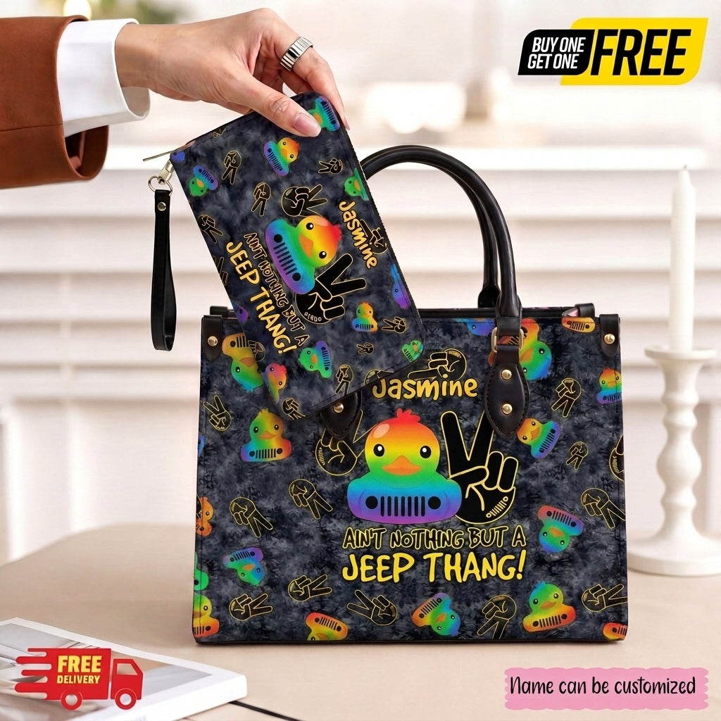 [Free delivery] Jeep Thang Personalized Leather Bag + Free Matching Wallet TN2407261658