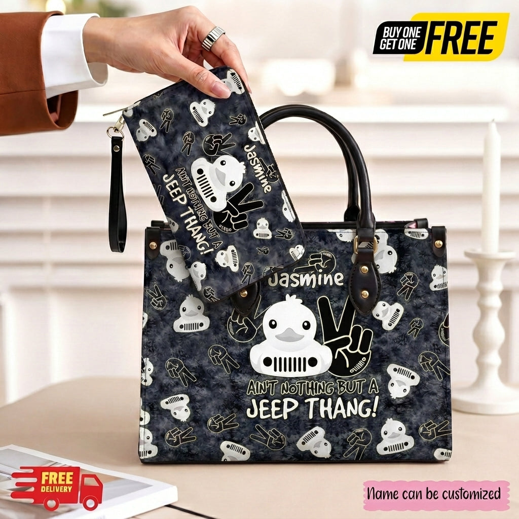 [Free delivery] Jeep Thang Personalized Leather Bag + Free Matching Wallet TN2407261658