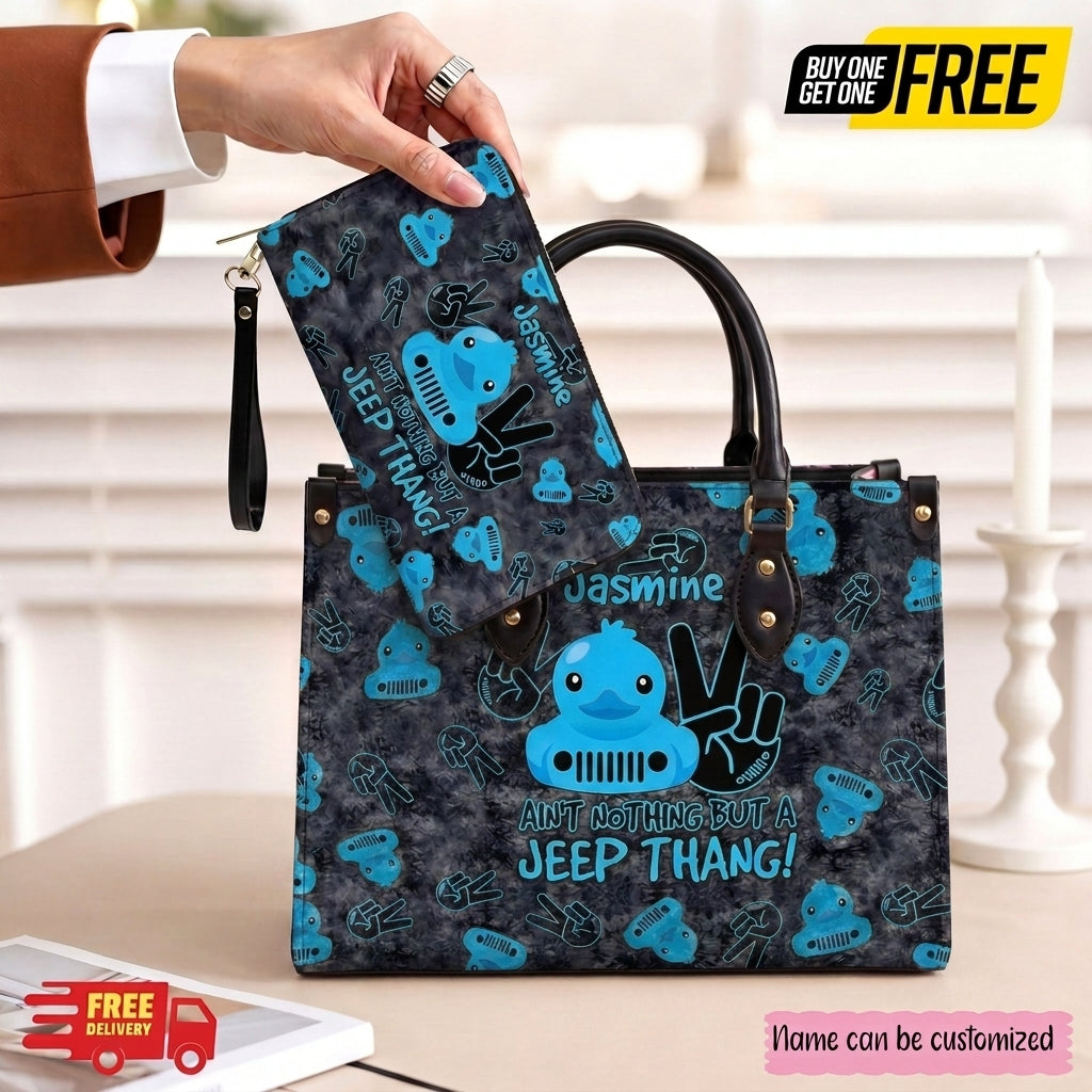 [Free delivery] Jeep Thang Personalized Leather Bag + Free Matching Wallet TN2407261658