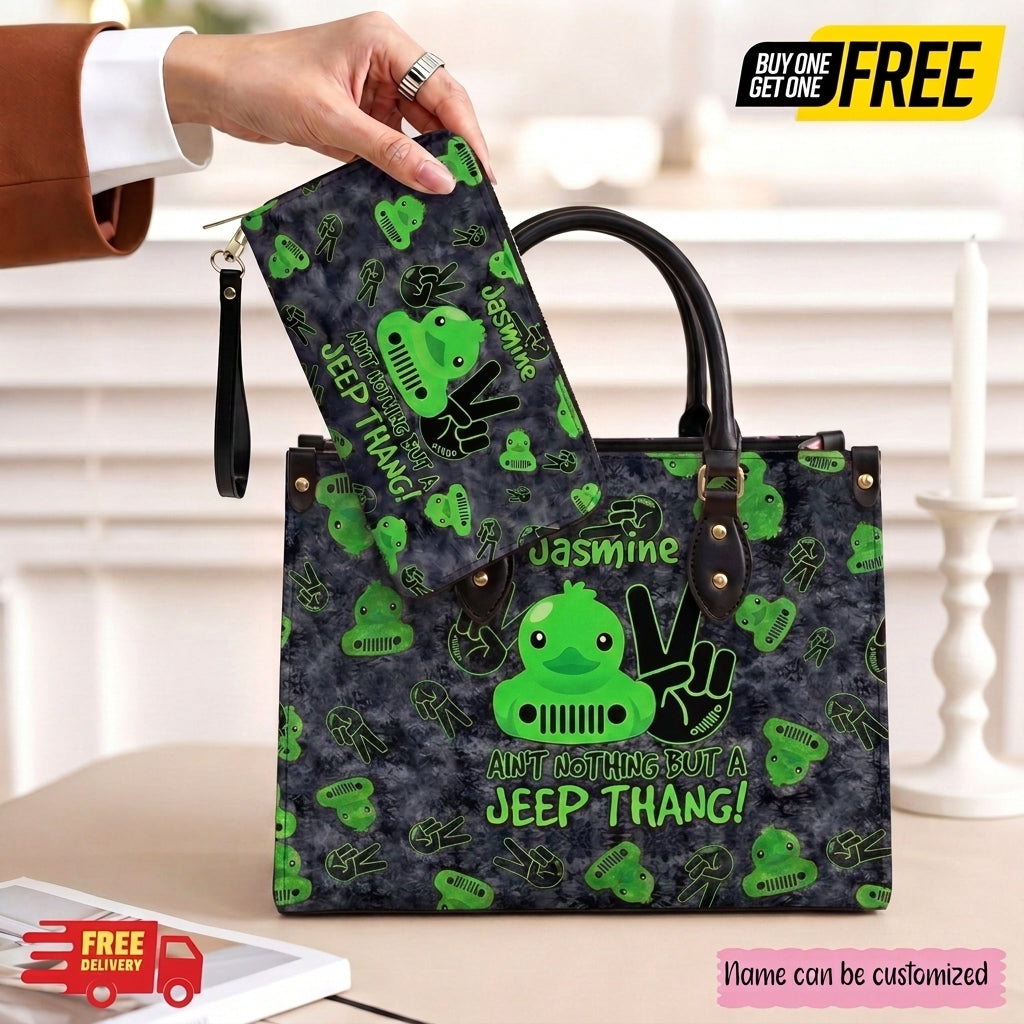 [Free delivery] Jeep Thang Personalized Leather Bag + Free Matching Wallet TN2407261658