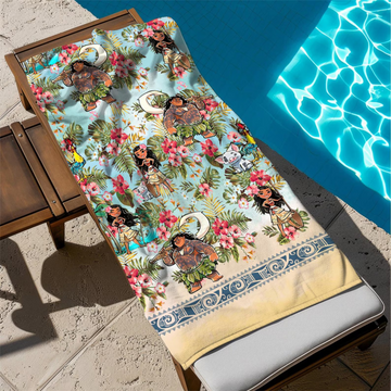 Personalized DNBeach Towel, Moa Beach Towel, DN Princess Beach Towel, Moa Characters Tropical Hawaii Towel, DNSummer Towel TN2606261602