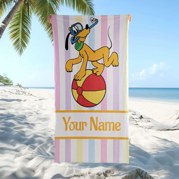 Custom Plu Beach Towel, Personalized Pool Towel, Summer Vacation Towel for Kids, Plu Fan Gift TN2606261727