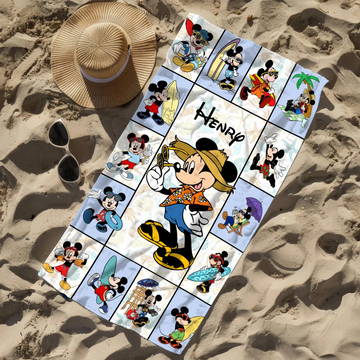 Custom DN Mkko Beach Towel, DN Kid Towel, Custom Name Towel, DN Cruise Line Towel, DN Couple Towel TN2606261806