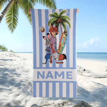 Zoot All Characters Beach Towel, DN Judy Hopps, N&M Pool Party Towels, Zoot Gift TN2606261825