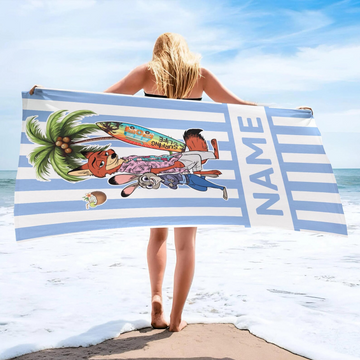 Zoot All Characters Beach Towel, DN Judy Hopps, N&M Pool Party Towels, Zoot Gift TN2606261825