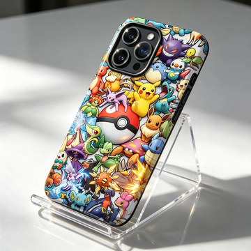 PoMo Pikachu Pokeball Phone Case, 3D Collage Licensed MagSafe Cover for iPhone Samsung Galaxy Google Pixel TN2906261410
