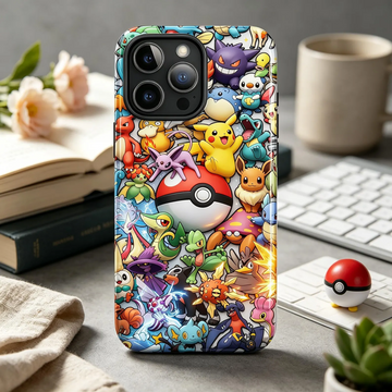 PoMo Pikachu Pokeball Phone Case, 3D Collage Licensed MagSafe Cover for iPhone Samsung Galaxy Google Pixel TN2906261410