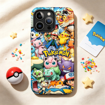 PoMo Ash Pika Phone Case, 3D Collage, Licensed MagSafe Cover for iPhone Samsung Pixel TN3006261129