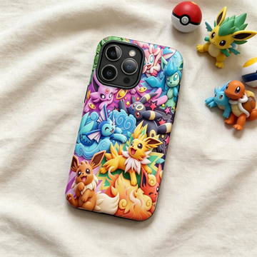 PoMo Eevee Phone Case, Officially Licensed Evolution Anime Cover for iPhone Samsung Pixel, Tough MagSafe Gift TN3006261402