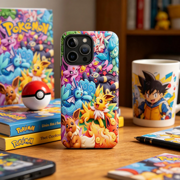 PoMo Eevee Phone Case, Officially Licensed Evolution Anime Cover for iPhone Samsung Pixel, Tough MagSafe Gift TN3006261402