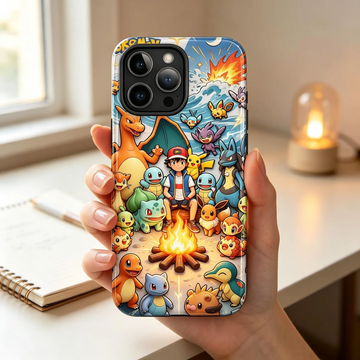 PoMo Charizard Phone Case, Faux 3D Campfire Art, Officially Licensed MagSafe Cover for iPhone Samsung Galaxy Google Pixel TN3006261457