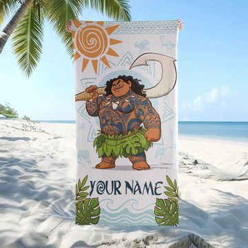 Personalized Mau Beach Towel, Princess Mau Birthday Towel Bath Pool Summer Beach Trip, DN Girl Trip TN3006261804
