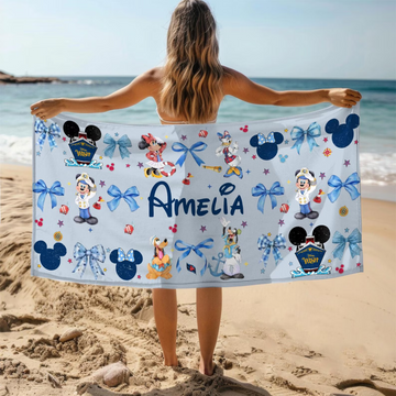Personalized DN Cruise Beach Towel, DN Coquette Towel, Custom Cruise Line Beach Towel, DN  Bath Pool Towel, Mkko Towel TN3006261810