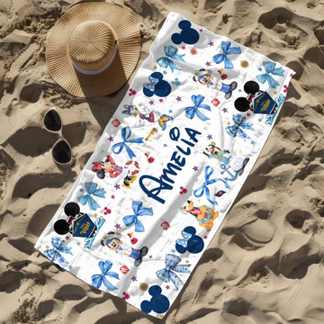 Personalized DN Cruise Beach Towel, DN Coquette Towel, Custom Cruise Line Beach Towel, DN  Bath Pool Towel, Mkko Towel TN3006261810