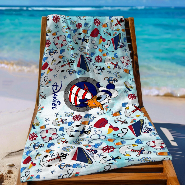 Custom DN Cruise Line Beach Towel, Mkko Cruise, DN Bath Pool Towel, Family Vacation Matching Towel, DN Cruise Vacation Towel TN3006261826