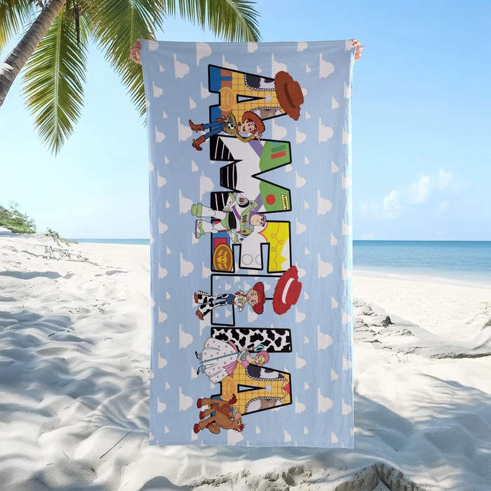 Custom ToyS Beach Towel, Custom Summer Beach Towel, Custom DN, Kids towel, Summer Gift, Trip TN3006261830