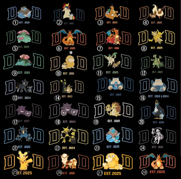 Custom PoMoDad Embroidered Shirt, Persionalized Anime Characters Sweatshirt, Anime Father's Day Gift, Birthday Gift For Dad, Pocket Beast TN2905261121