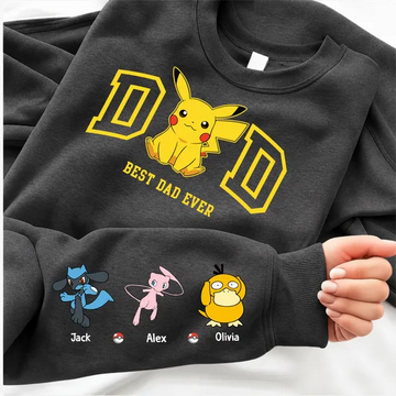 Sweatshirt - Personalized Sleeve Sweatshirt - PoModad, PoMo - Gift For Dad, Gift for family (v3) - Personalized Sweatshirt premium TN0106261441