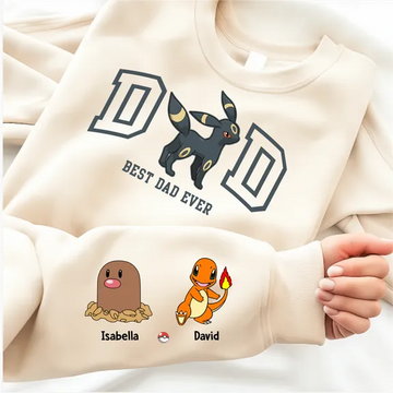 Sweatshirt - Personalized Sleeve Sweatshirt - PoModad, PoMo - Gift For Dad, Gift for family (v3) - Personalized Sweatshirt premium TN0106261441