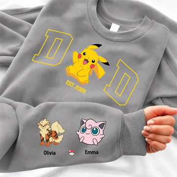 Sweatshirt - Personalized Sleeve Sweatshirt - PoModad, PoMo - Gift For Dad, Gift for family (v2) - Personalized Sweatshirt premium TN0106261452