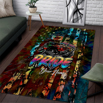 LGBT Jeep Skull Live With Pride Area Rug DT02