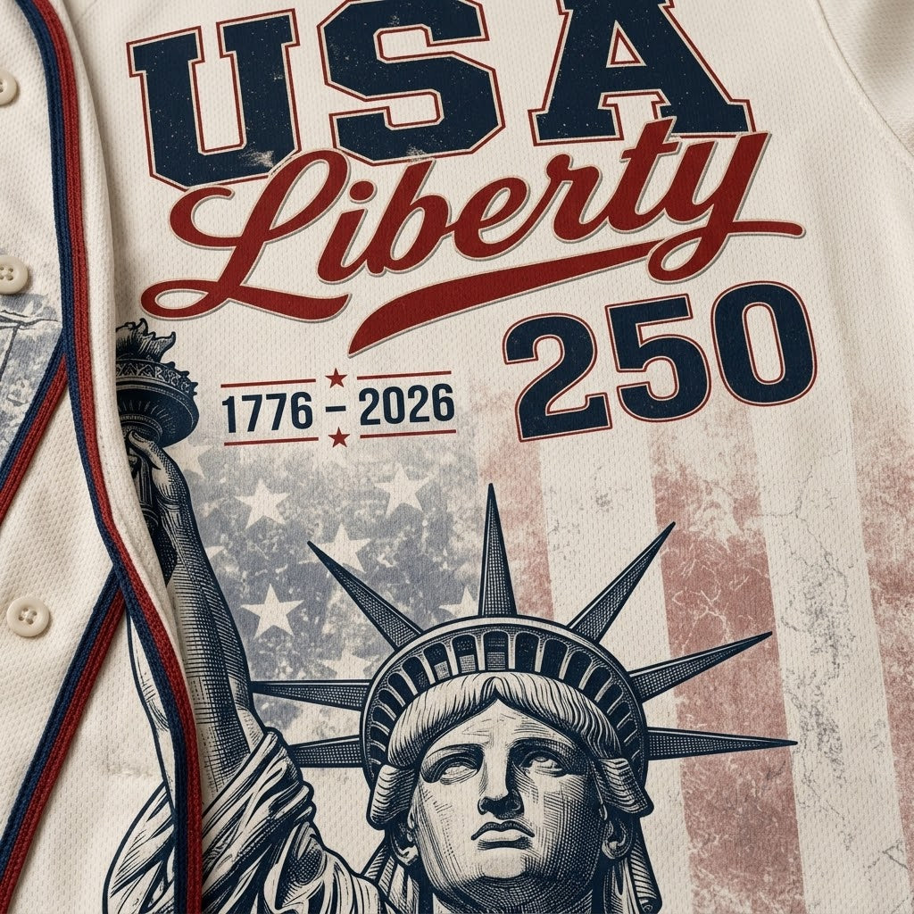 Patriotic Statue of Liberty Celebrating American Independence - Baseball Jersey - Gift For Patriots - image 4