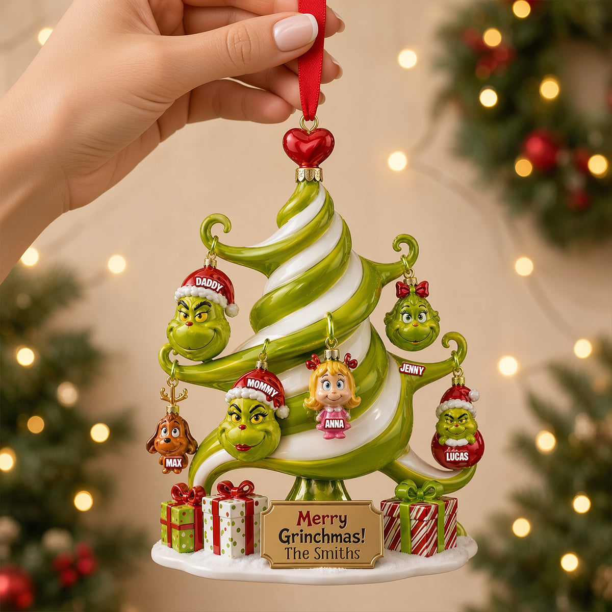 “Make Your Christmas Special!” - Personalized Family Christmas Tree Ornament - Custom Gift for Family, Friends, and Loved Ones Ornament PopCulturePrints