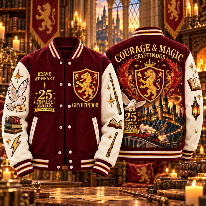 HaPo Legendary Crests 25 Years Of Magic Anniversary Gift - Varsity Jacket-DN1710260259