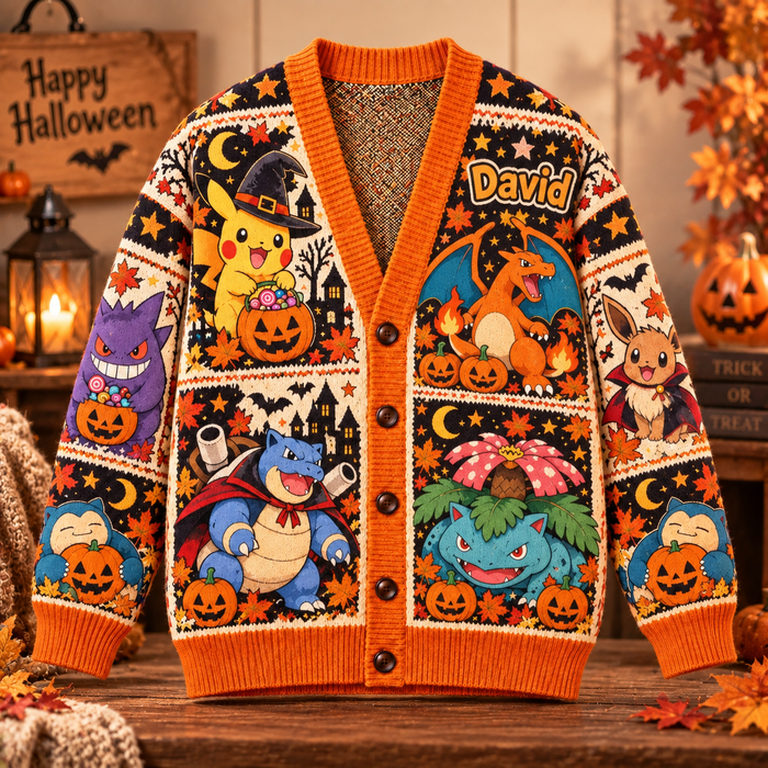 PoMo Halloween Spooky Season Gift For Fan Movies - Personalized Cardigan DN0310260214
