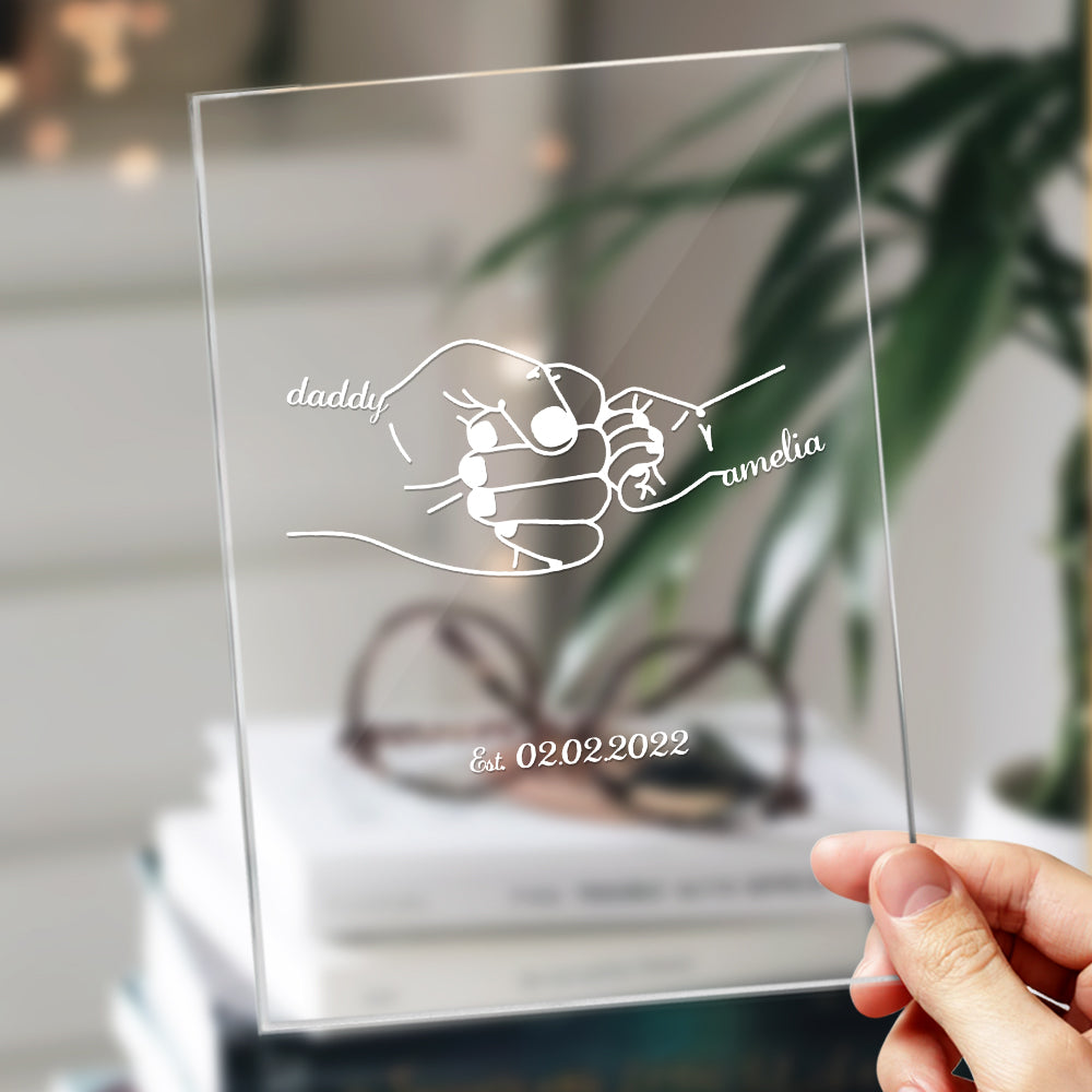 litzzy Personalised Night Light with Name and Date Father’s Day Gift for Dad, Gift For Father's Day Night Light   