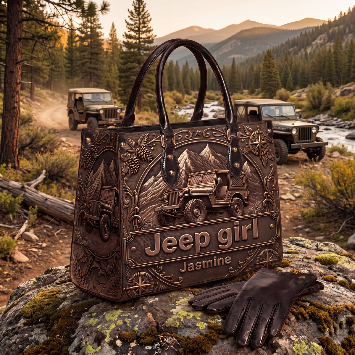 [Free delivery] Jeep Girl Personalized Leather Bag TN2407261353