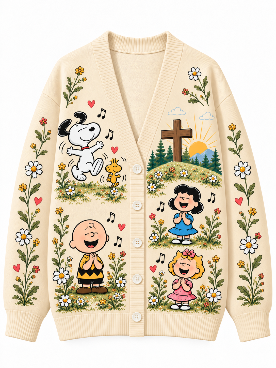 Praise The Lord Psalm 150:6 Christian Gift For Her - Personalized Knitted Cardigan