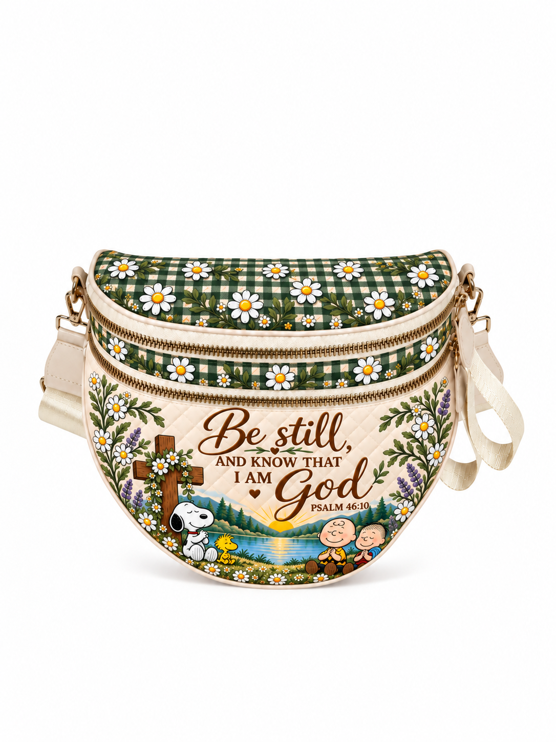 Be Still And Know Psalm 46:10 Christian Gift For Her - Personalized Crossbody Bag