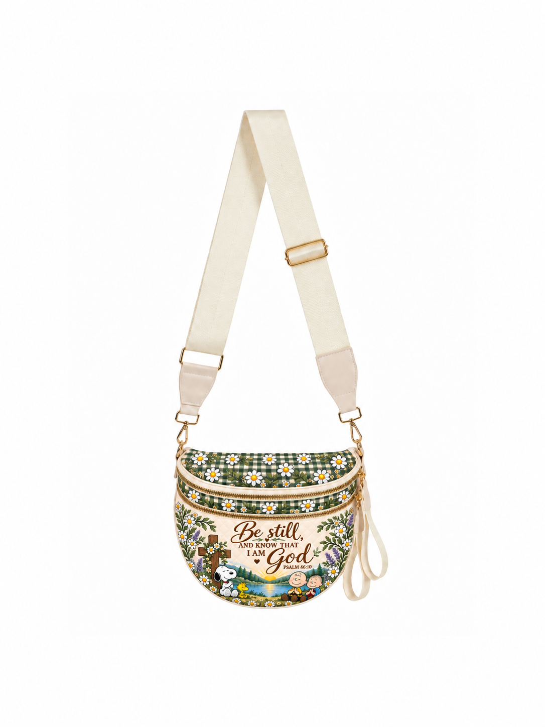 Be Still And Know Psalm 46:10 Christian Gift For Her - Personalized Crossbody Bag