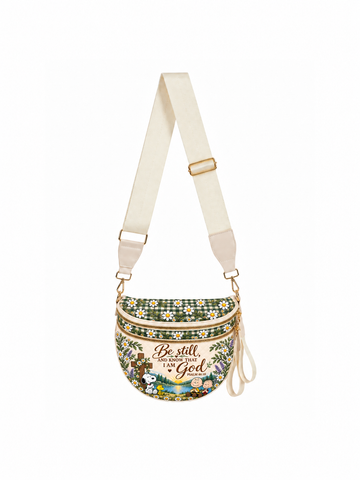 Be Still And Know Psalm 46:10 Christian Gift For Her - Personalized Crossbody Bag