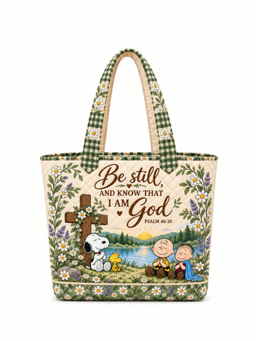 Be Still And Know Psalm 46:10 Gift - Personalized Quilted Tote Bag - Buy 1 Get 1 Free