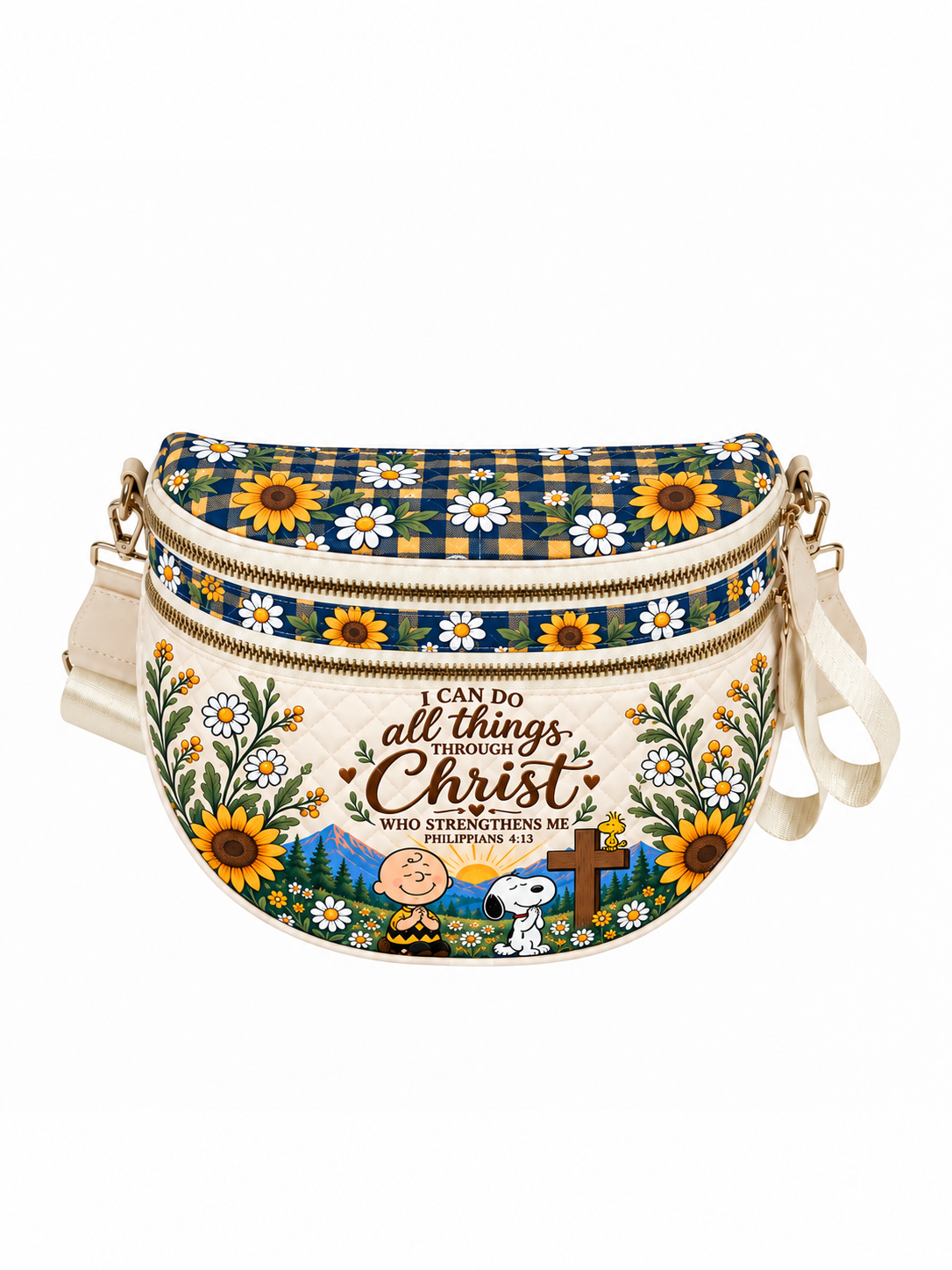 I Can Do All Things Through Christ Christian Gift For Her - Personalized Crossbody Bag
