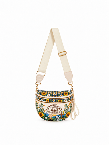 I Can Do All Things Through Christ Christian Gift For Her - Personalized Crossbody Bag