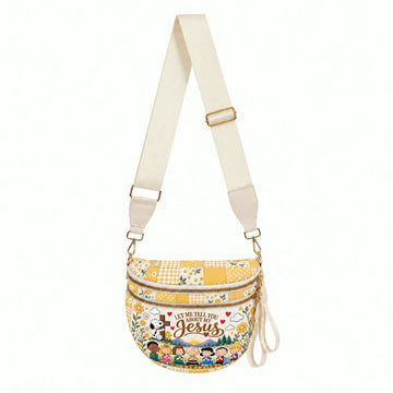 “Let Me Tell You About My Jesus” Floral Garden - Crossbody Bag