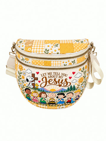 “Let Me Tell You About My Jesus” Floral Garden - Crossbody Bag