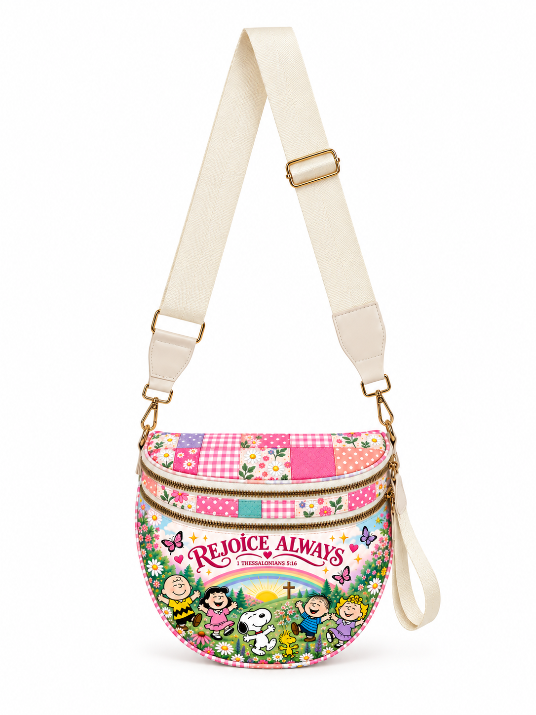 Rejoice Always 1 Thessalonians 5:16 Gift For Her - Crossbody Bag