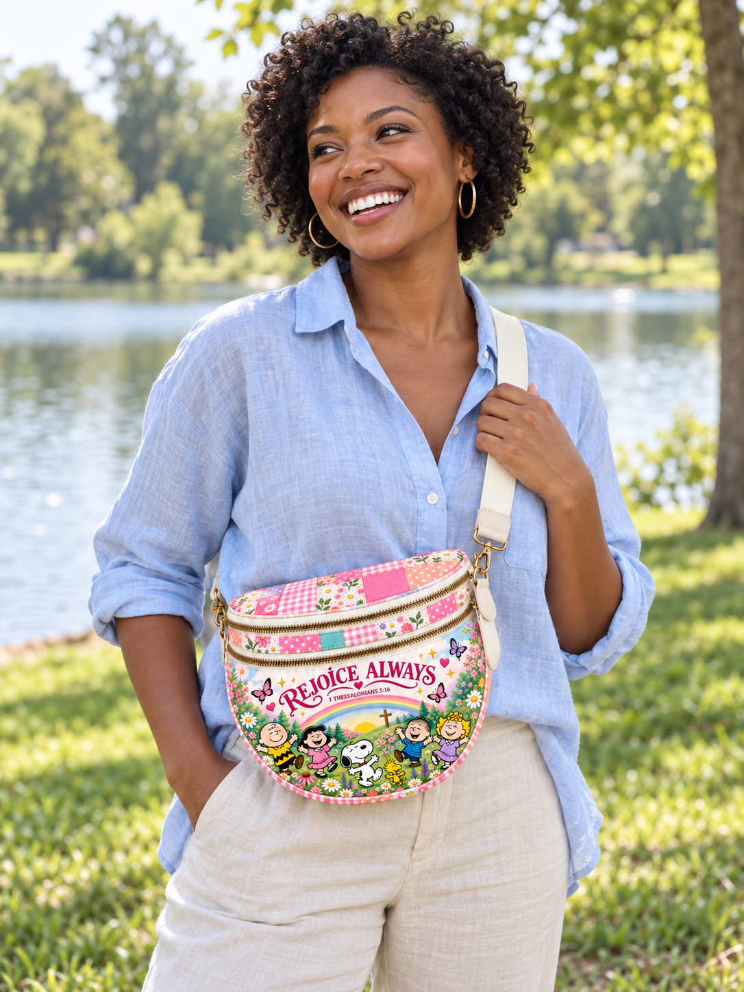 Rejoice Always 1 Thessalonians 5:16 Gift For Her - Crossbody Bag