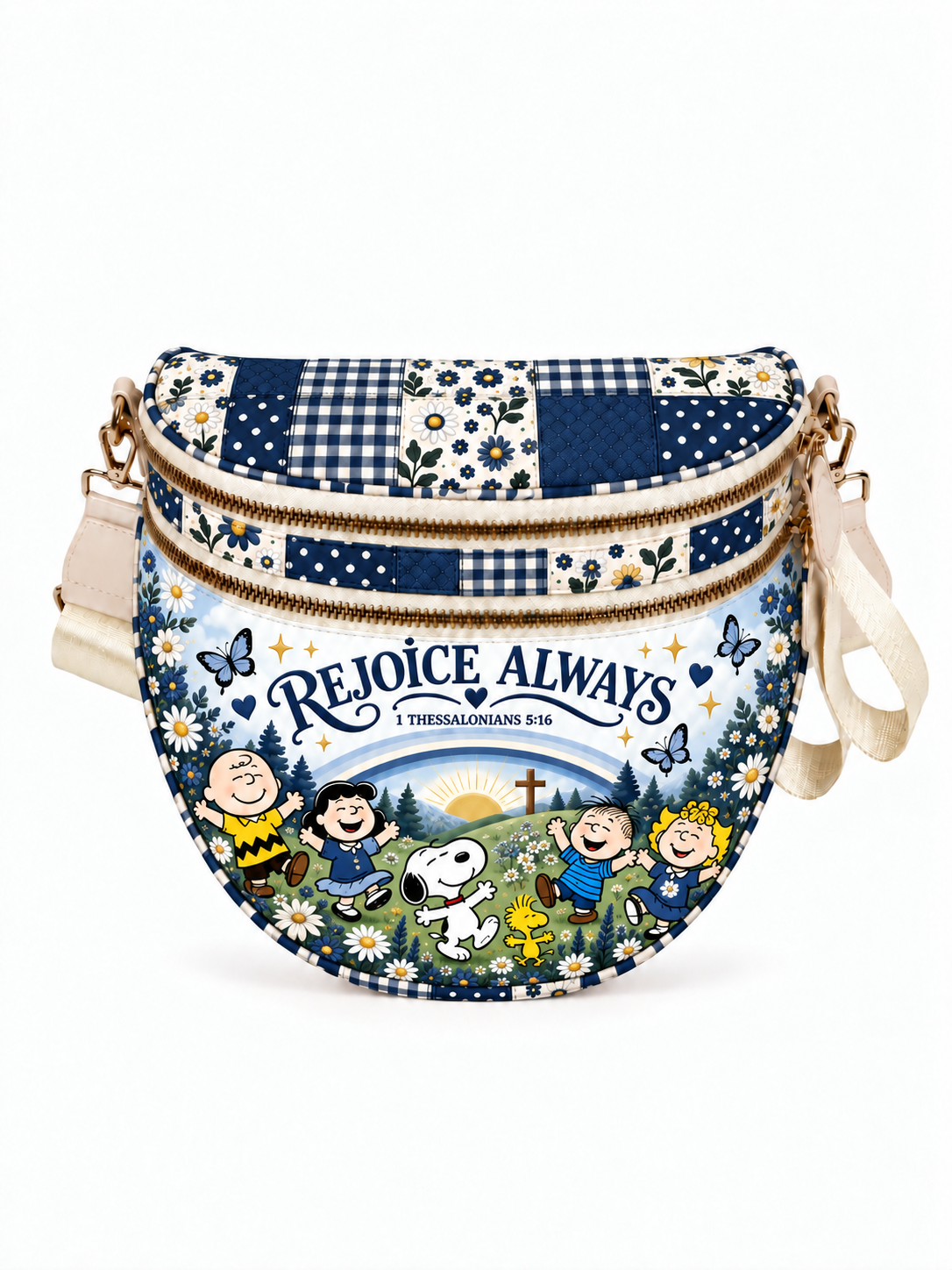 Rejoice Always 1 Thessalonians 5:16 Gift For Her - Crossbody Bag