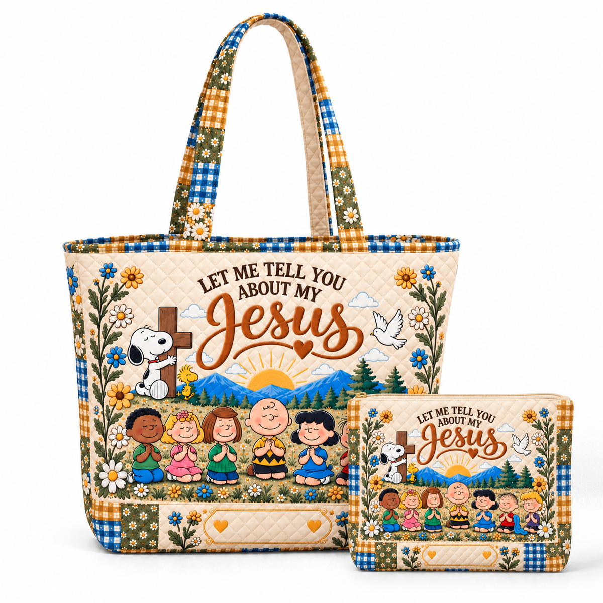 Let Me Tell You About My Jesus Gift For Her - Premium Quilt Tote Bag - Buy 1 Get 1 Free